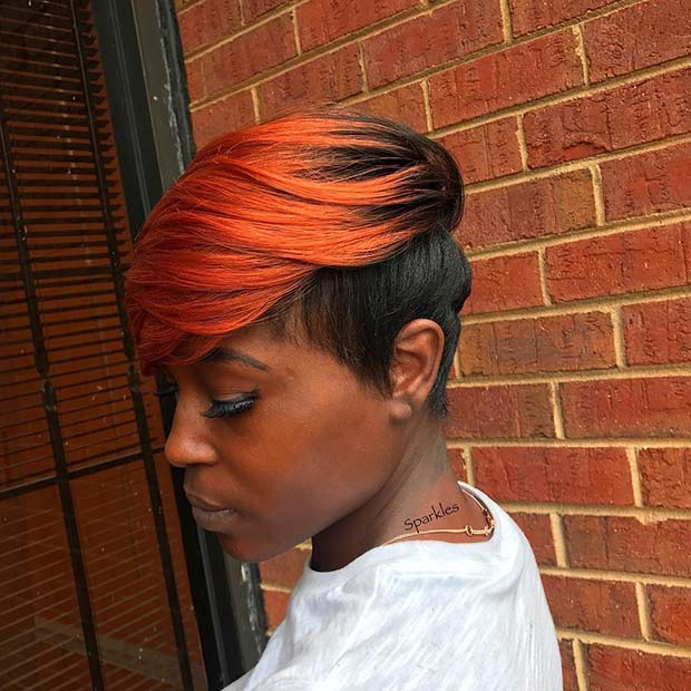Fiery Short Ombre Hair for Black Women