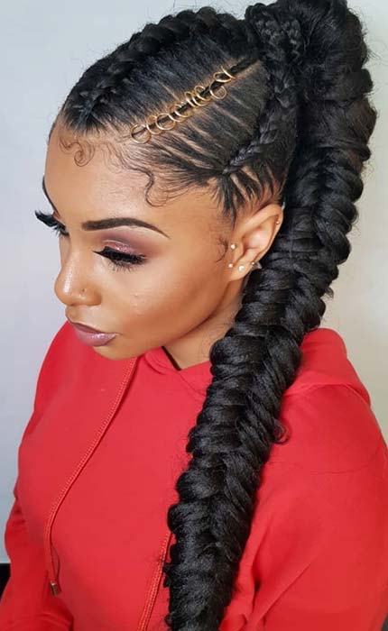 Braided Weave Ponytail