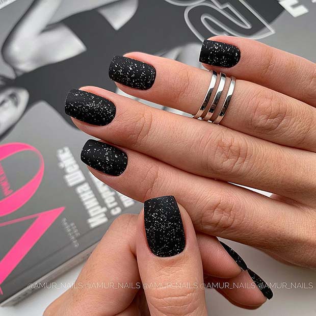 Featured image of post Black Sparkly Acrylic Nails Acrylic nails allow many women to enjoy longer fingernails and creative manicures