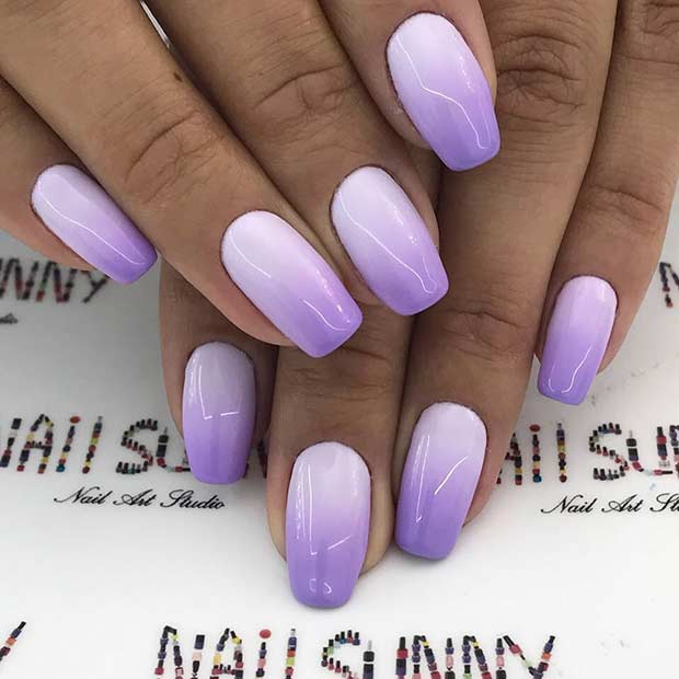 Light Purple Ombre Nails