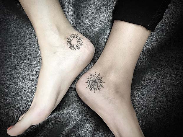 Cute Foot Mandala Tattoos