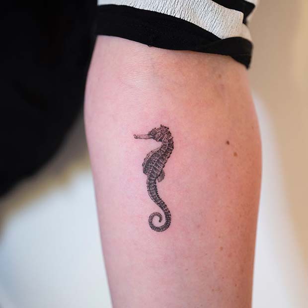 Cute Seahorse Tattoo Idea