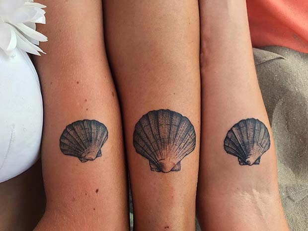 Matching Shell Tattoo Idea