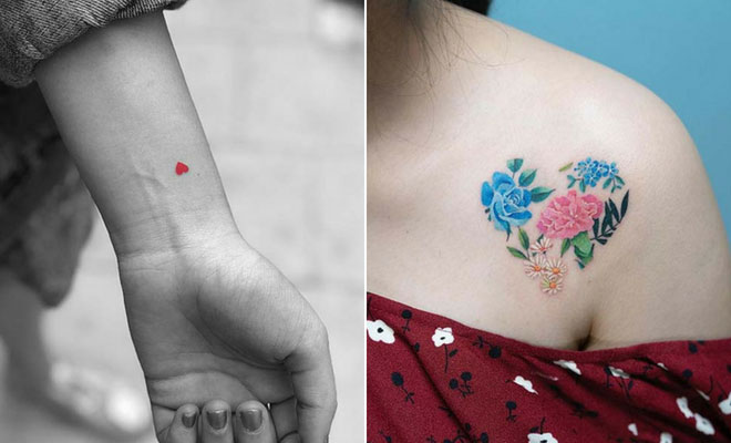 23 Super Cute Heart Tattoos for Girls - StayGlam