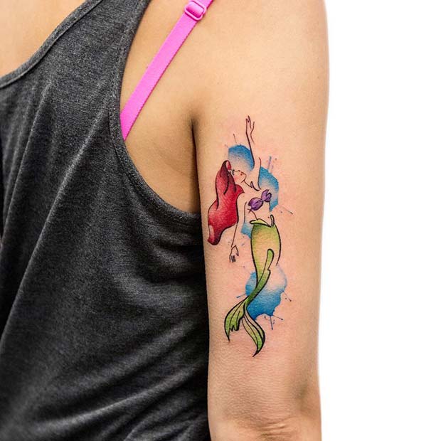 The Little Mermaid Tattoo Design 