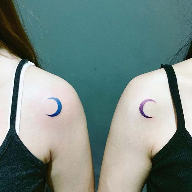 Two Moon Tattoo Designs 