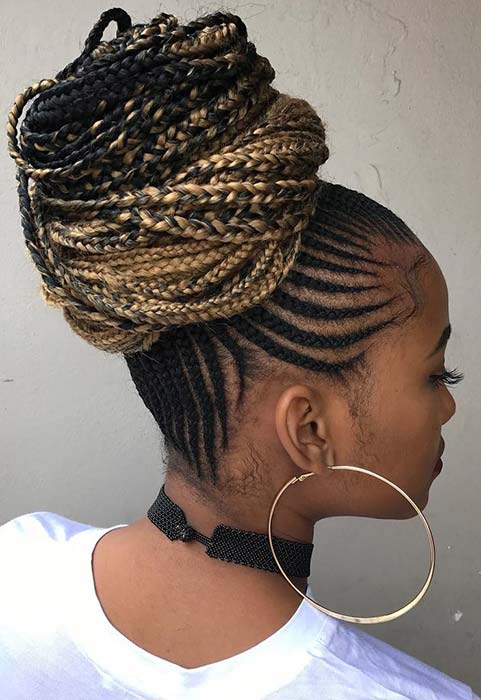 23 Beautiful Braided Updos for Black Hair - StayGlam