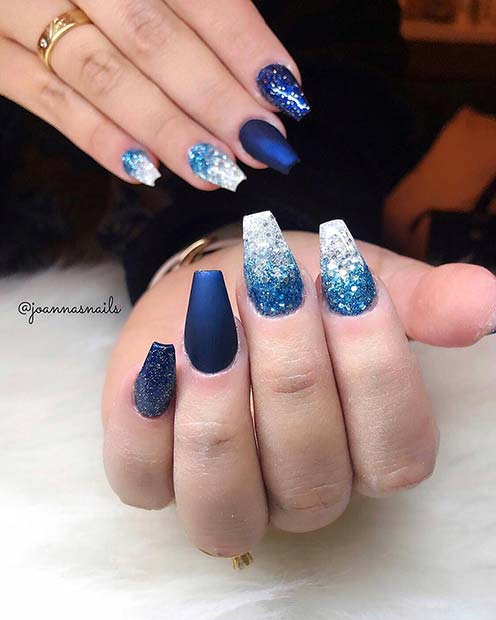 Glitter Ombre Gel Nails