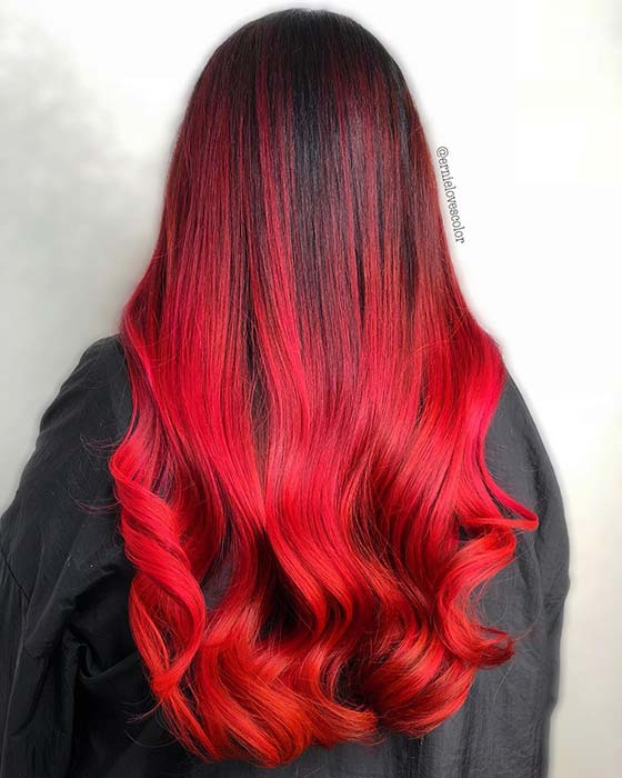 Bold Red and Black Hair