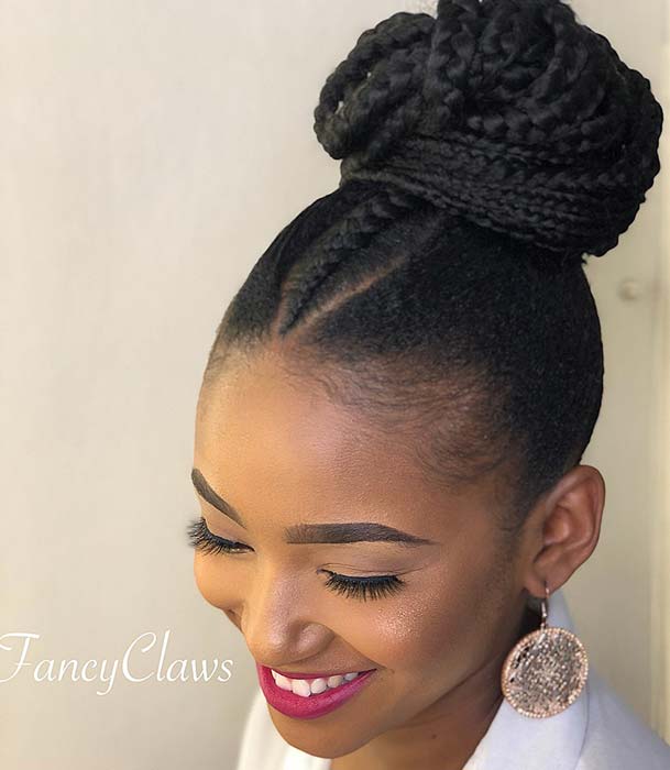 23 Beautiful Braided Updos For Black Hair Crazyforus