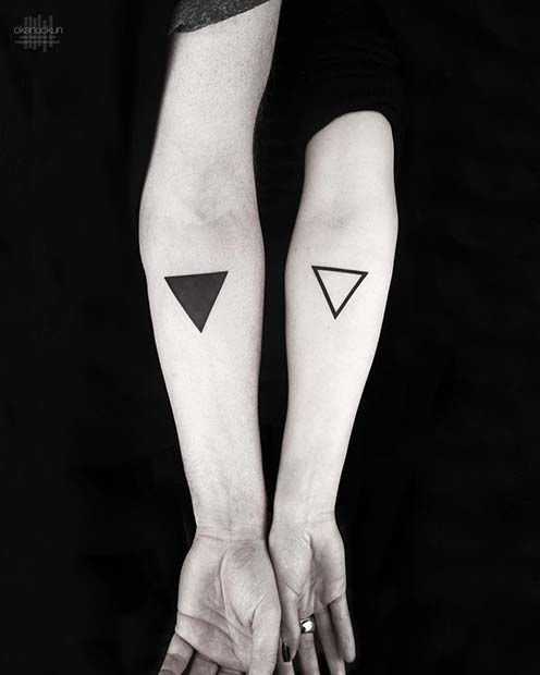 Unique Geometric Tattoos for Couples