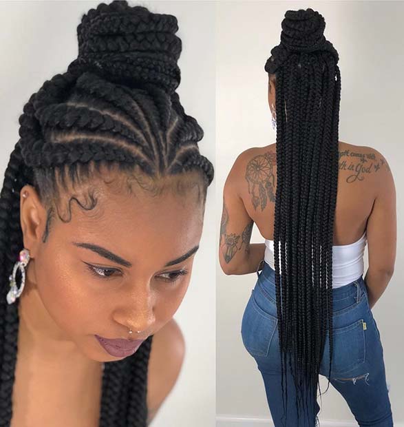 Braid Hairstyles with Weave That Will Turn Heads - crazyforus (587 x 620 Pixel)