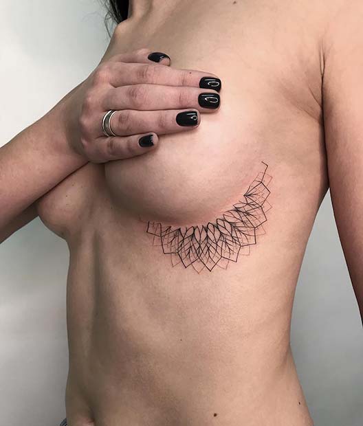 Mandala Underboob Tattoo