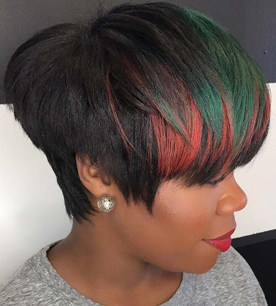 Short Hair with Bold Color
