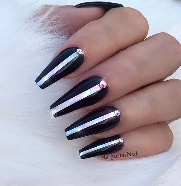 21 Bold And Edgy Black Coffin Nails Stayglam