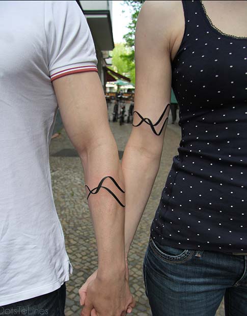 Matching Weave Couple Tattoos 