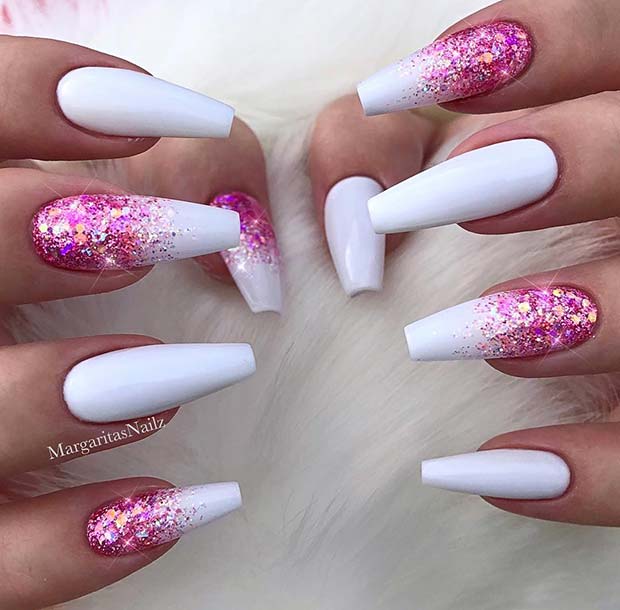 23 Creative Ways to Wear Pink and White Nails | Page 2 of ...