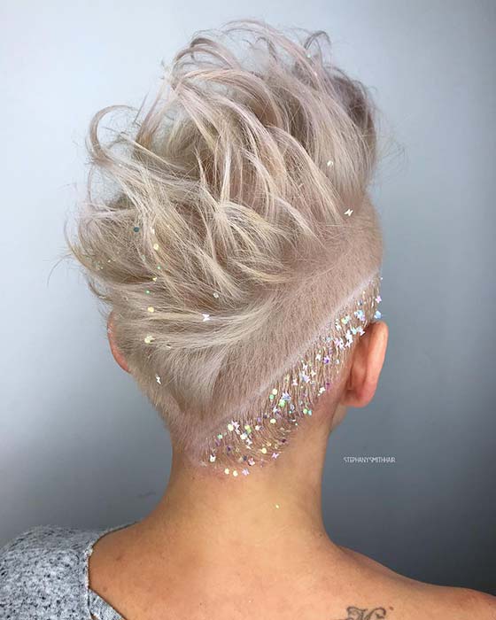 Blonde Mohawk with Shaved Sides