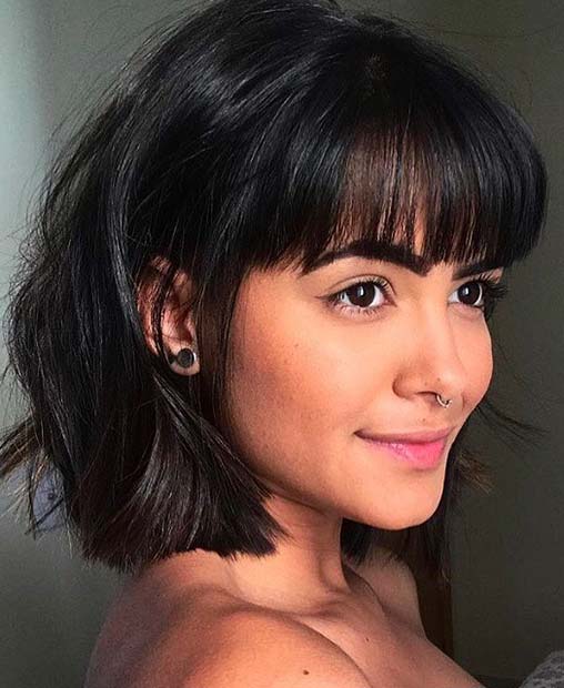 Short Haircuts With Bangs