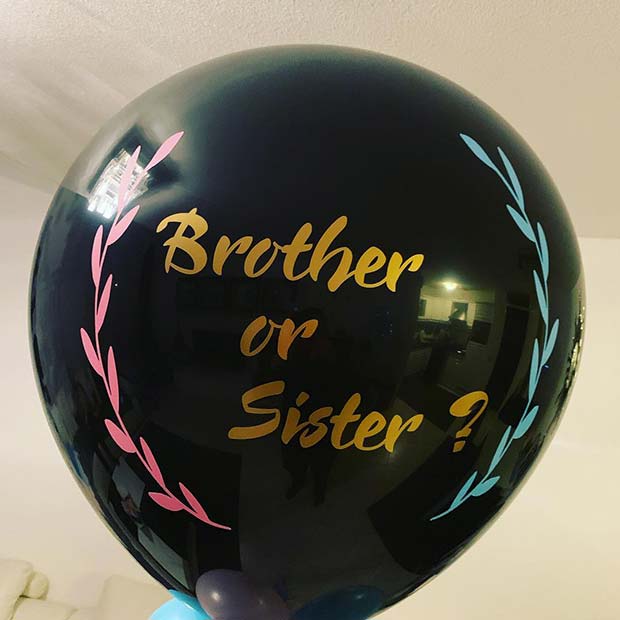 Brother or Sister Gender Reveal Balloon