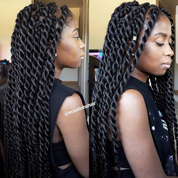 49 Senegalese Twist Hairstyles For Black Women Stayglam