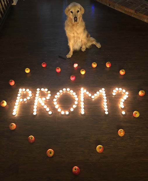 Cute Candle Prom Proposal