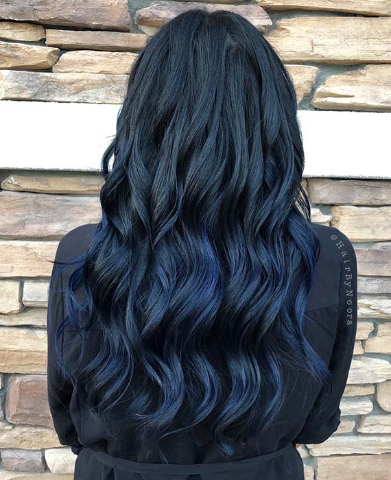 43 Beautiful Blue Black Hair Color Ideas to Copy ASAP - StayGlam