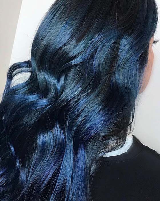 23 Beautiful Blue Black Hair Color Ideas To Copy Hairs London