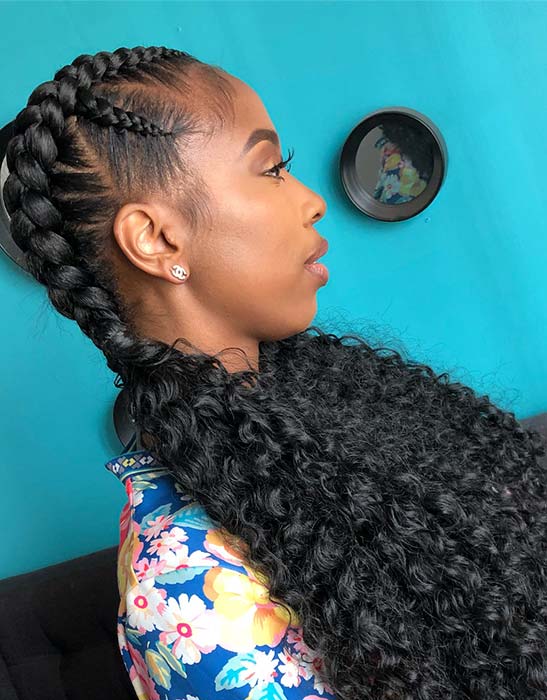 Double Braids with Curly Ends