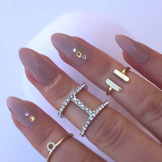 Easy and Simple Crystal Nails