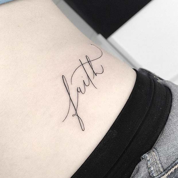 Elegant Faith Tattoo Idea