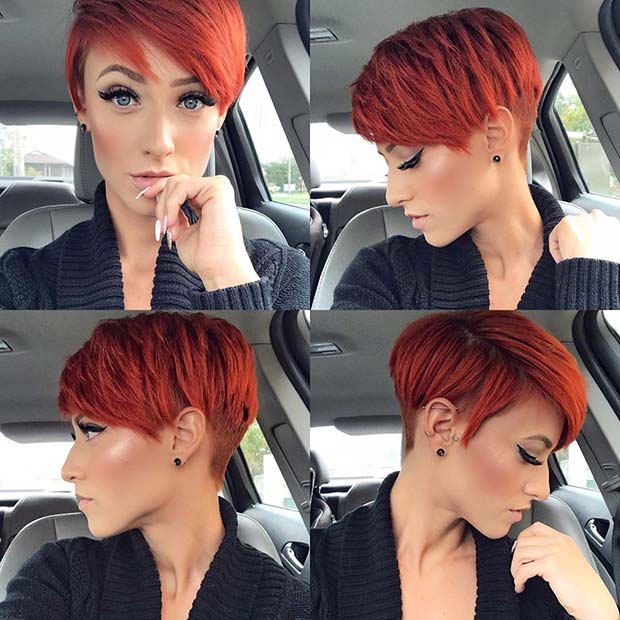 Fiery, Short Red Hair