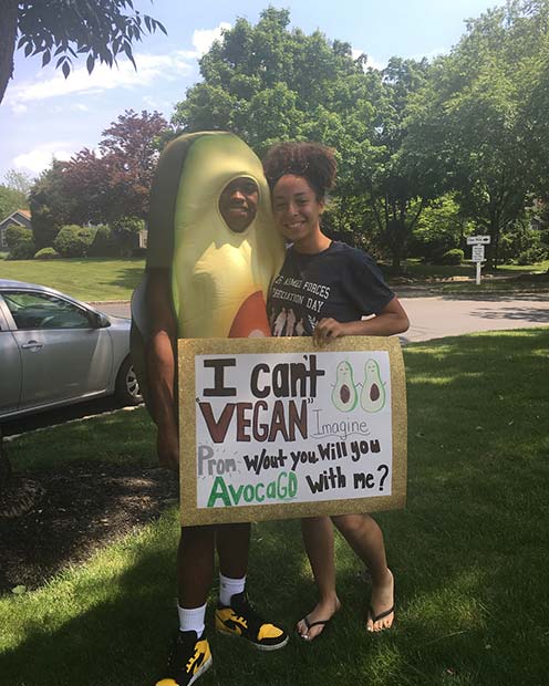 Funny Vegan Prom Proposal Idea