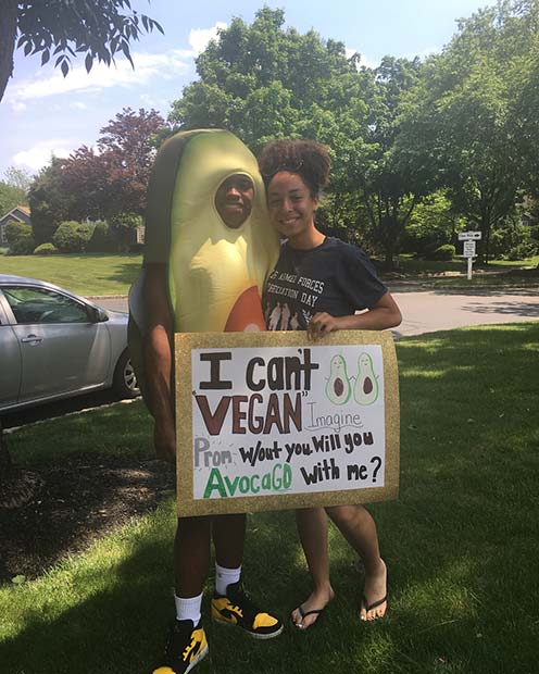 Idea divertida de propuesta vegana para el baile de graduación