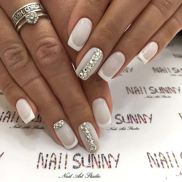 13 Cute Nail Designs for Brides-to-Be - crazyforus