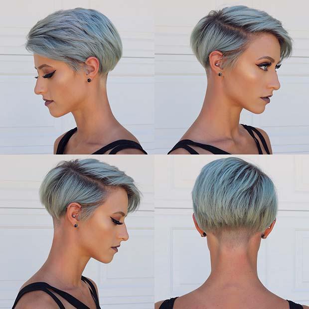 Gorgeous Short Grey Haircut