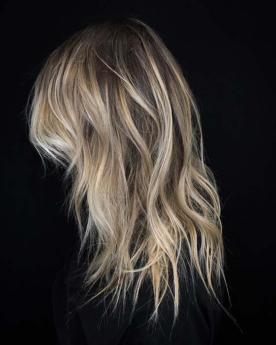 Long, Blonde Layered Hair