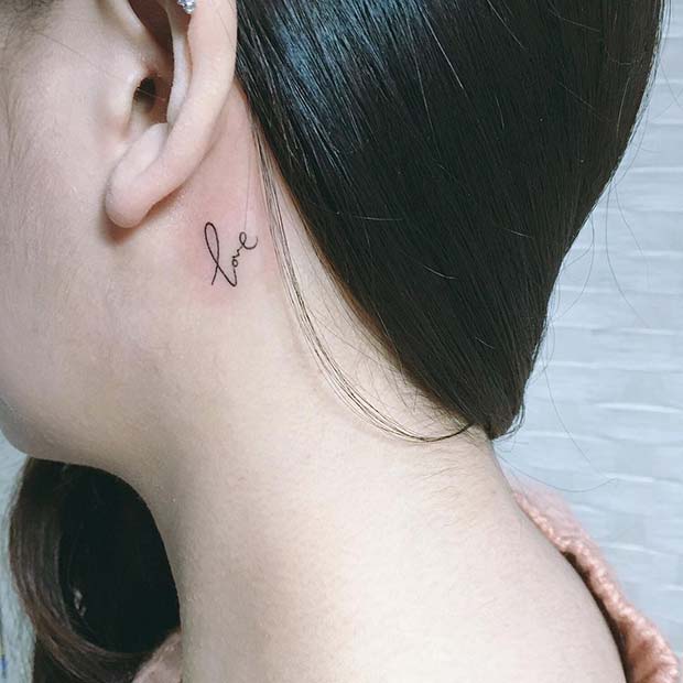 Simple Love Tattoo Idea