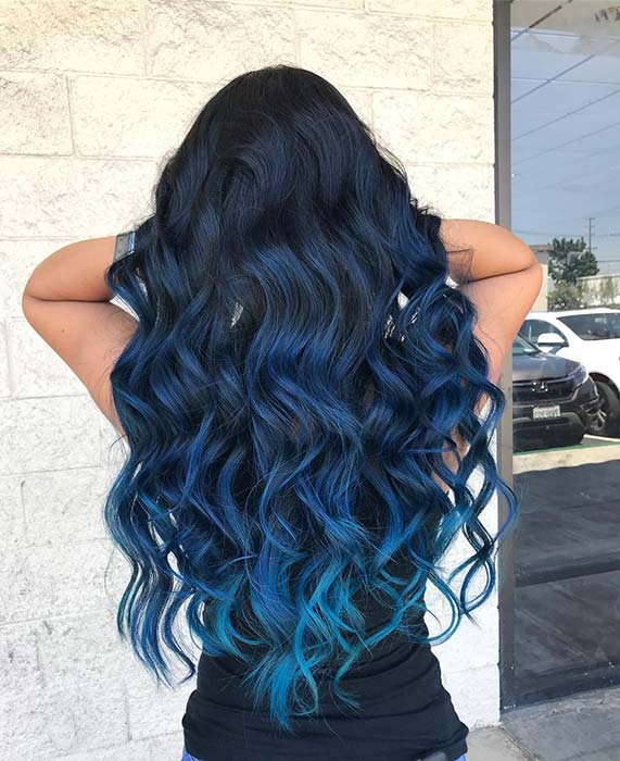 41 Bold And Beautiful Blue Ombre Hair Color Ideas Page 3