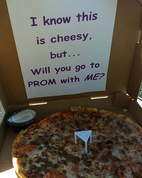 Cheesy Pizza Prom Proposal