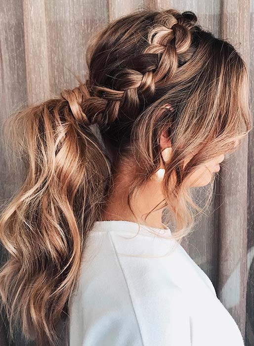 prom hairstyles to the side with braid