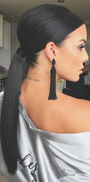 Sleek, Low Ponytail