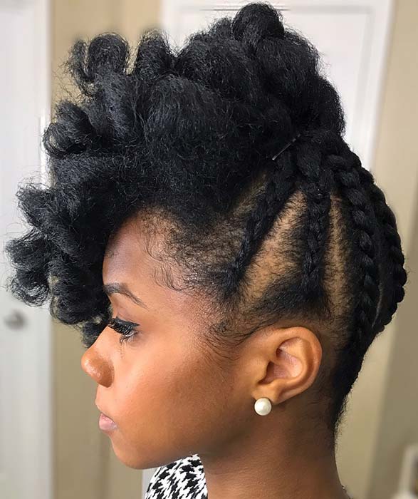 Statement Braided Updo for Natural Hair