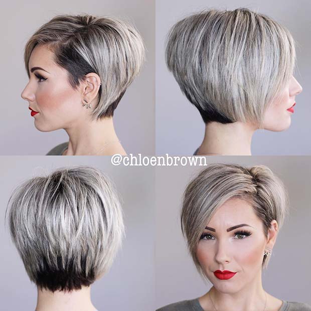 short layered haircuts with side fringe