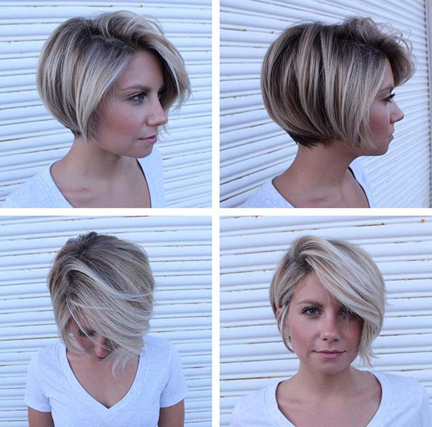 short layered haircuts with side fringe