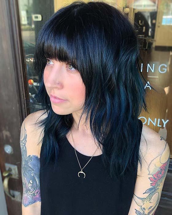 43 Beautiful Blue Black Hair Color Ideas to Copy ASAP ...