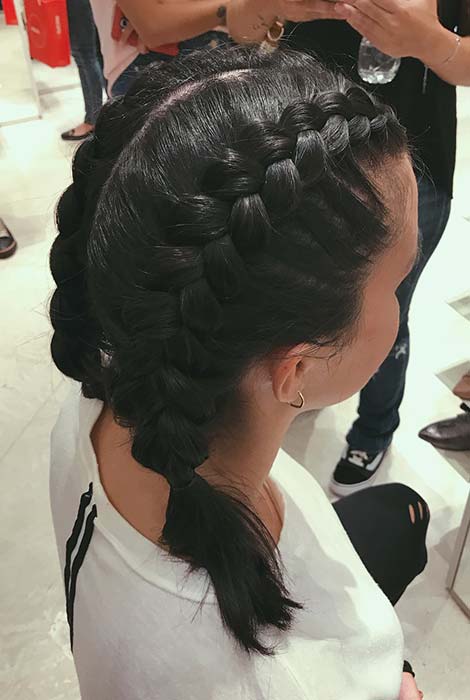 Two Dutch Braids for Short Hair