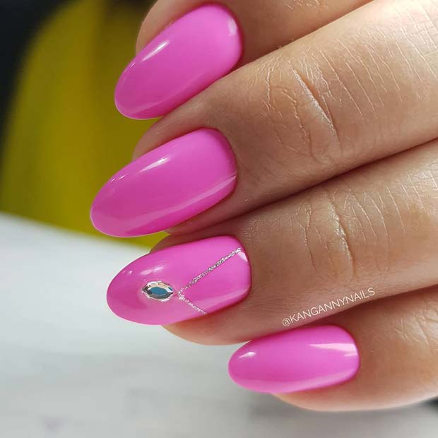 Elegant, Vibrant Pink Nails
