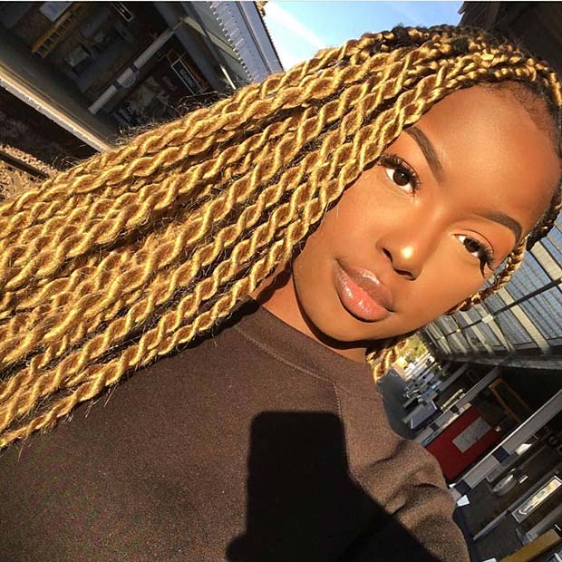 Blonde Senegalese Twists