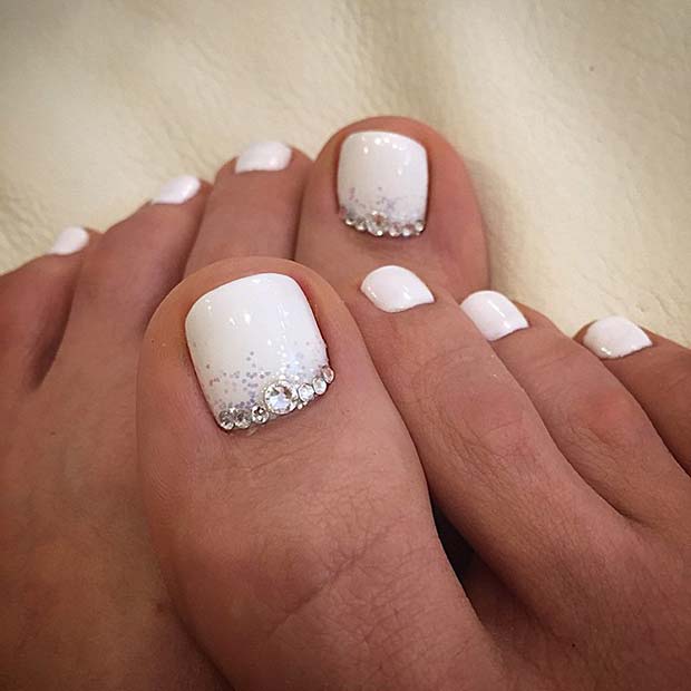 Wedding Toe Nail Design